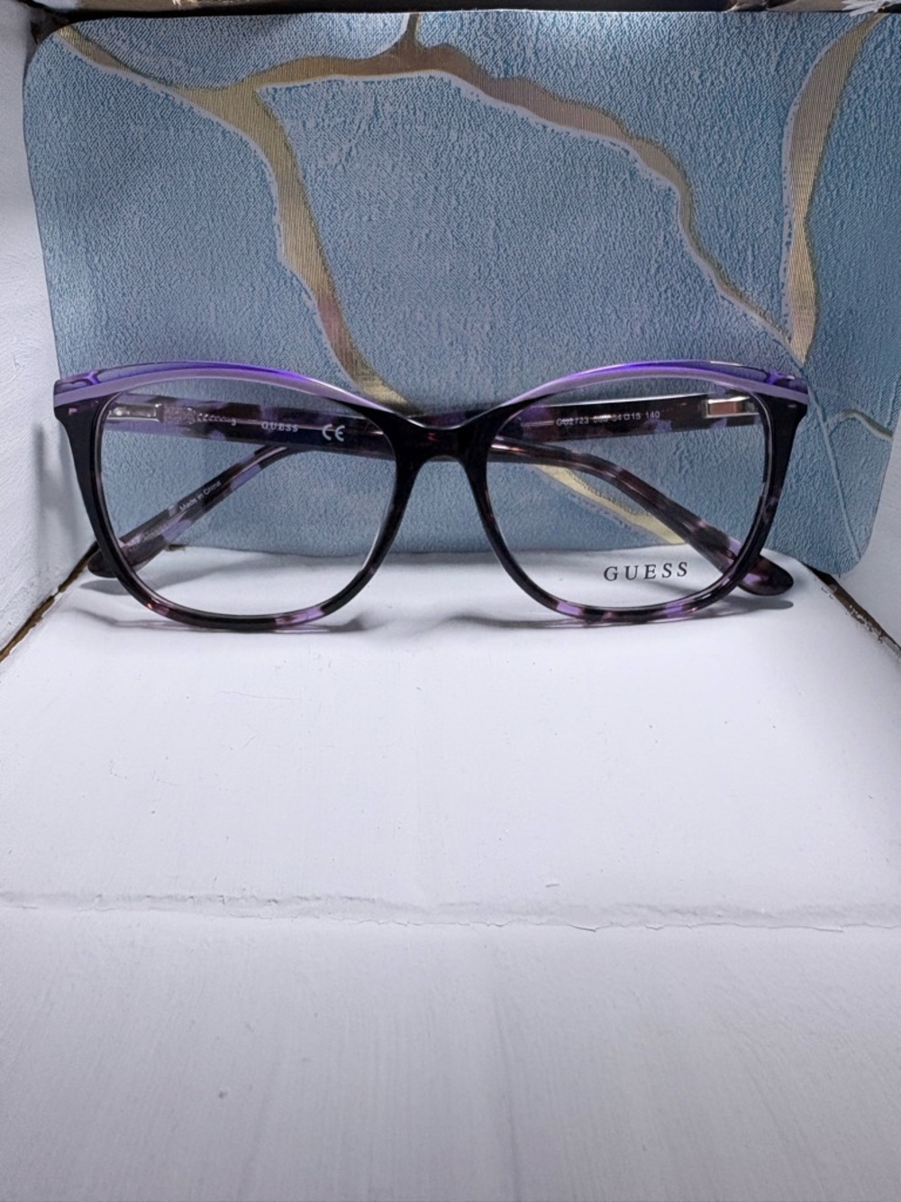 GUESS Tortoiseshell Sunglasses Frames with Pink and Purple Tones NEW